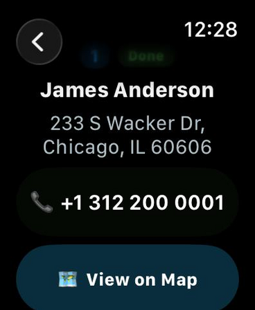EfiRoute delivery app on Apple Watch and Wear OS smartwatches
